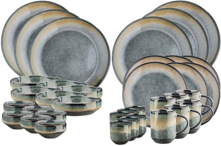 Volledige servies GENESIS - 36 stuks - Aarde