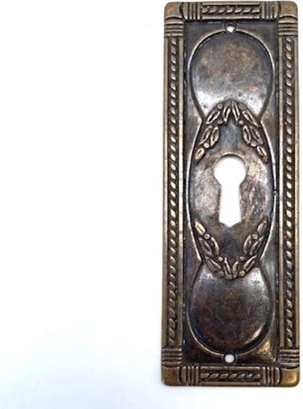 Sleutelplaat Brons antiek verticaal 34mm