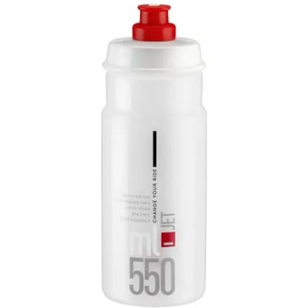 bidon Jet 550 ml polyethyleen transparant/rood