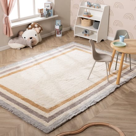 Little Olly Wasbaar kindervloerkleed - Milo Grijs | 100% katoen - 80x150cm