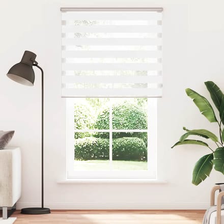 vidaXL - Zebra - rolgordijn - 120x200 - cm - stofbreedte - 115,9cm - polyester - wit
