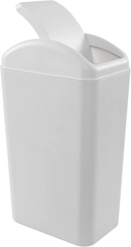 Slanke prullenbak 14L grijze Swing afvalbak