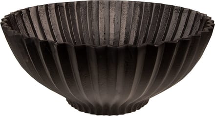Clayre & Eef Decoratie schaal Ø 33x14 cm Zwart Aluminium Rond