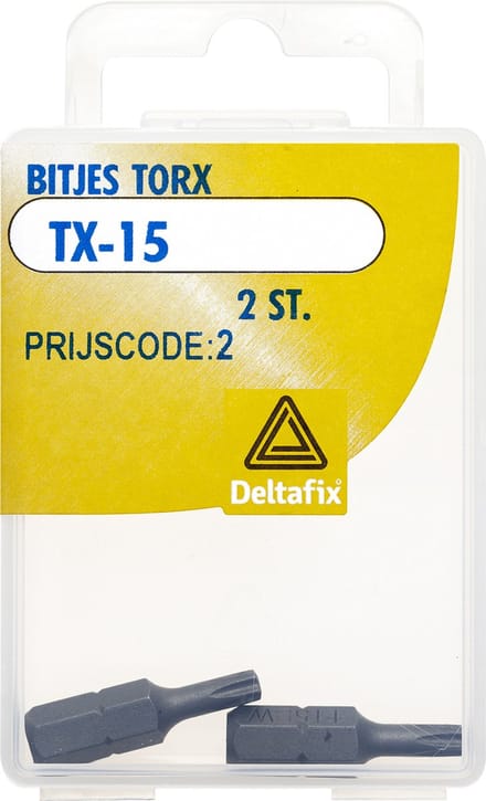Deltafix bitje torx tx-15 2 st.