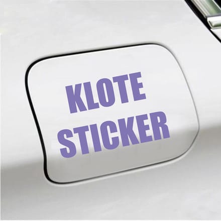 Bumpersticker - Klote Sticker - 8,2 X 12,7 - Paars