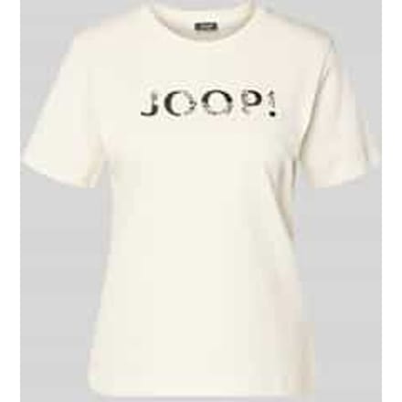 T-shirt met labelprint Model 'Tanna'
