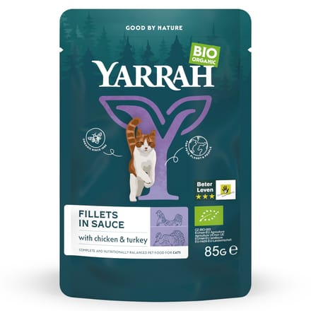 Yarrah Bilogische Filets met Kalkoen in saus - 85 gram
