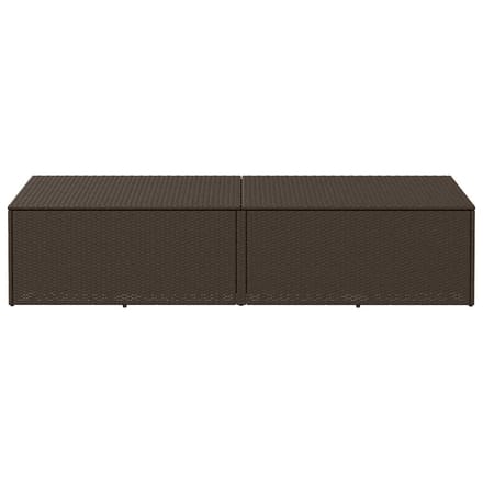 vidaXL - Tuinbox - 220x50x58 - cm - poly - rattan - bruin