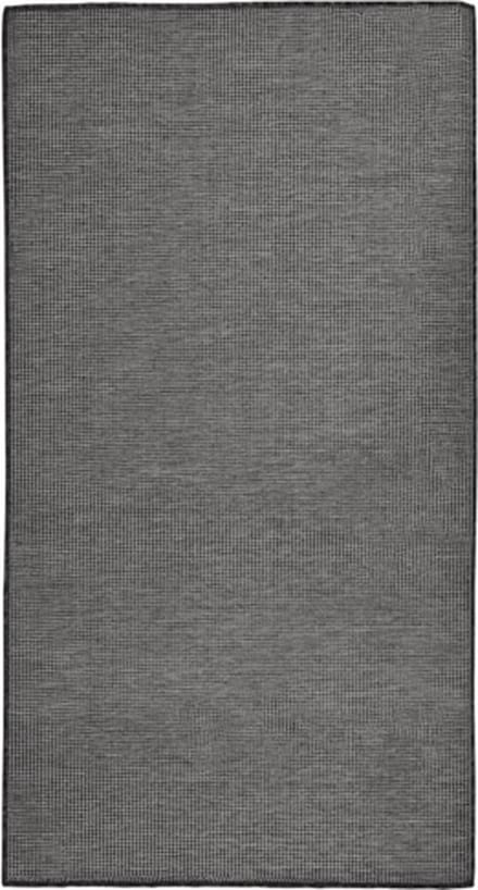 vidaXL - Buitenkleed - platgeweven - 80x150 - cm - grijs