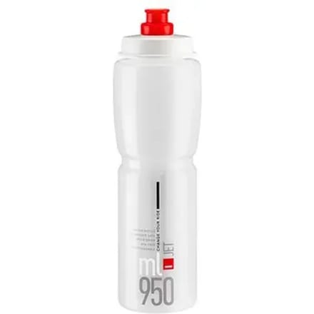 bidon Jet 950 ml polyethyleen transparant/rood