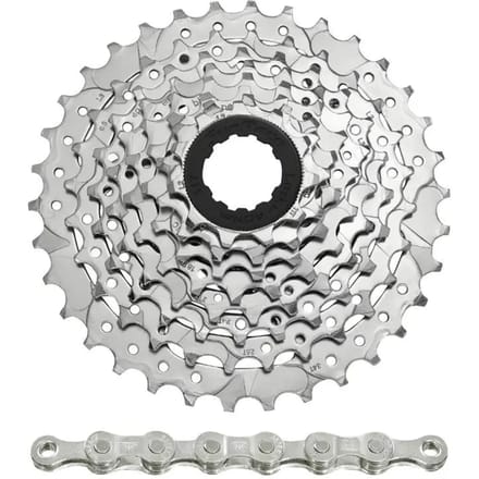 Cassette met ketting Sunrace M66 11-32 Shimano-Sram Nickel