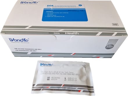 Multidrug urinetest 10 drugs AMP/BZO/COC/MTD/PCP/THC/BAR/MDMA/MET/OPI - 2 test kits