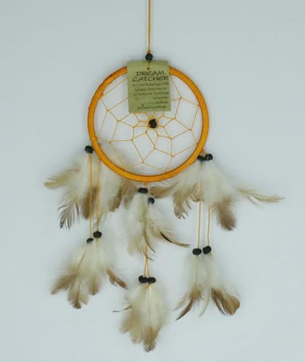 Dromenvanger / Dreamcatcher Ø12cm zonder kleintjes  - oranje