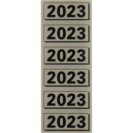 Rugetiket Elba 2023 57x25mm grijs