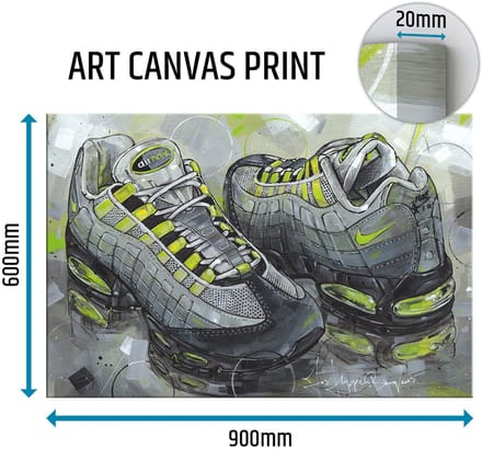 Sneaker canvas Neon 90x60 cm