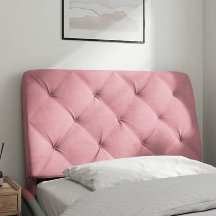 vidaXL - Hoofdbordkussen - 80 - cm - fluweel - roze