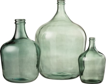J-Line vaas Karaf - glas - groen - large - Ø 37 cm