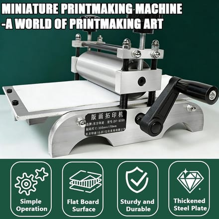 Handmatige Pers - Drukpers Machine - Kunst Printen - Precisie Schroeflift - 31 x 17 cm