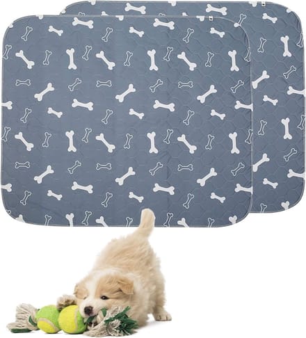 Wasbare Hond Plasmatten (2 Stuks) - Waterdichte Katoenen Training Pads, Herbruikbare Dieren Plasmatten voor Thuis en Reizen