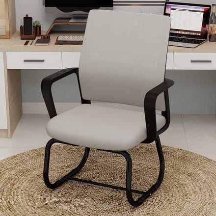PHOEBE CAT Bureaustoel - Fauteuil - Mesh rugleuning - Metalen frame - Grijs + Zwart