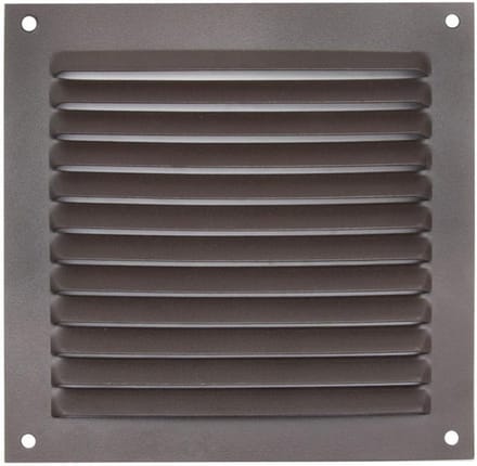 Ventilatierooster Schroefmodel 15x15 cm - Aluminium met Houtnerf Effect