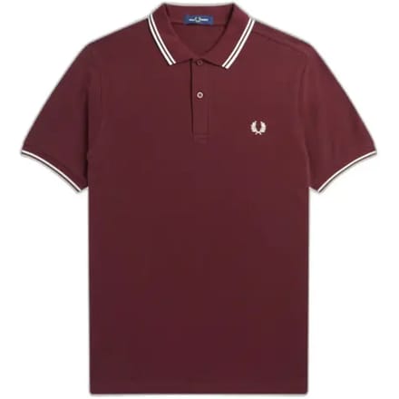 Fred Perry - Twin Tipped Poloshirt - Bordeaux/Ecru