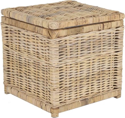 Rotan Opbergmand Vierkant - Naturel - 30x30x30 cm