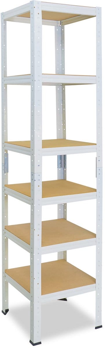 Shelfplaza HOME metalen stellingkast - 155x60x60 cm - wit - 6 planken