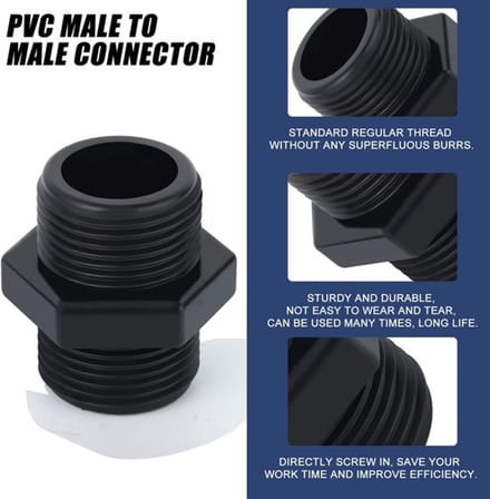 Allecto - 3/4" Connector - PVC Nippel - Duurzaam en