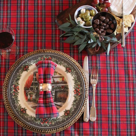Kerst Servetten Windsor Rood Geruit – 40x40 cm – Windsor Tartan – Set van 4