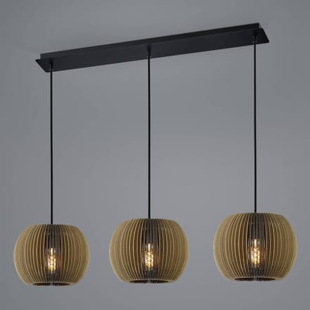 HELL Layer hanglamp van karton, rond, 3-lamps