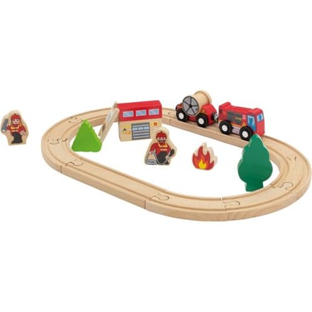 lupilu Houten treinset (Brandweer)