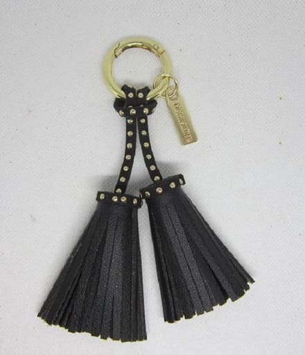 Sleutelhanger Cosmopolitan zwart/goud studs