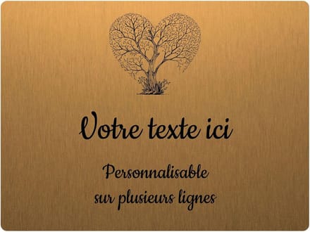 Gegraveerd Grafmonument met Boom Hart Decoratie Zelfklevend 20x15 cm