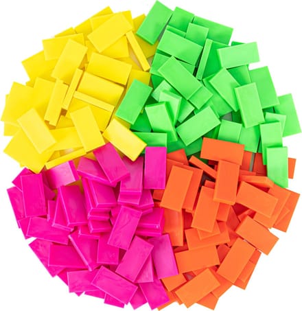 Domino stenen Don Domino neon kleurenmix (200 steentjes)