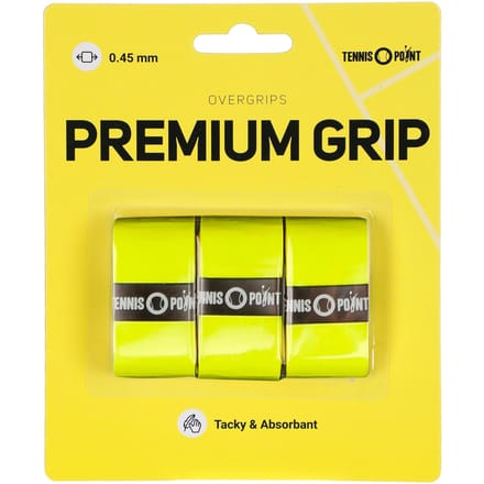 Tennis-Point Premium Grip Verpakking 3 Stuks-Geel