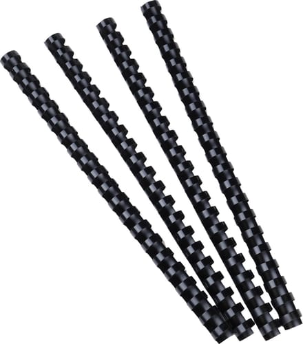 Exacompta Doos van 100 plastic spiraal inbindruggen 12 mm - A4 - Zwart - 75401E