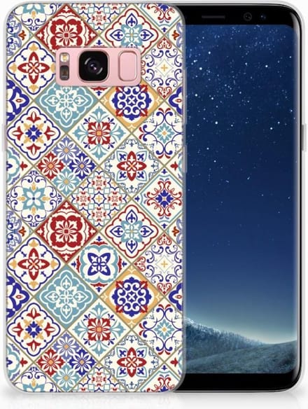 Samsung Galaxy S8 TPU Siliconen Hoesje Tiles Color