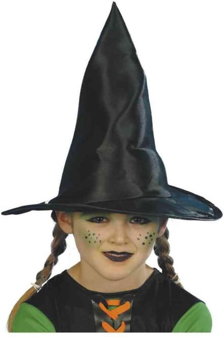 Smiffys - Witch Kostuum Hoed Kids - Zwart