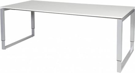Verstelbaar Bureau - Domino Plus 200x90 wit - alu frame