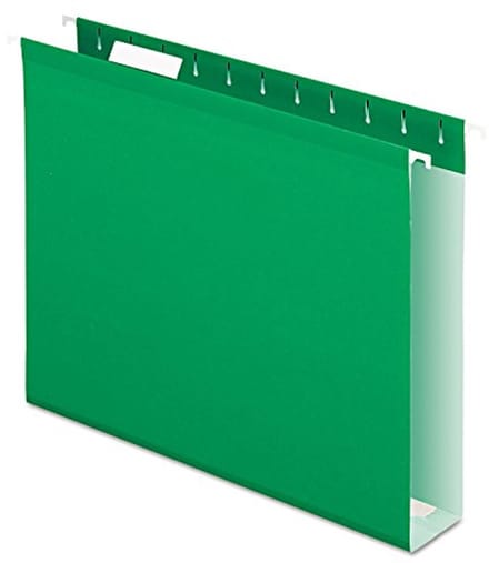 Versterkte 2-Inch Hangmappen - Extra Capaciteit - Helder Groen - 25/Doos