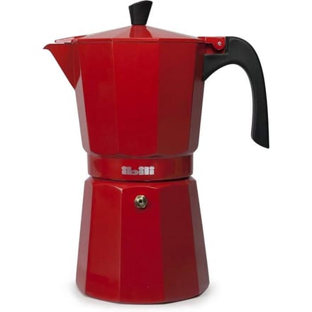 Cafetière à expresso - IBILI - Bahia - Rouge - 3 Tasses - Aluminium rouge