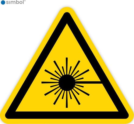 Simbol - Stickers Laserstraal - Laserlicht (W004) - Duurzame Kwaliteit - Formaat ▲ 5 x 5 x 5 cm.