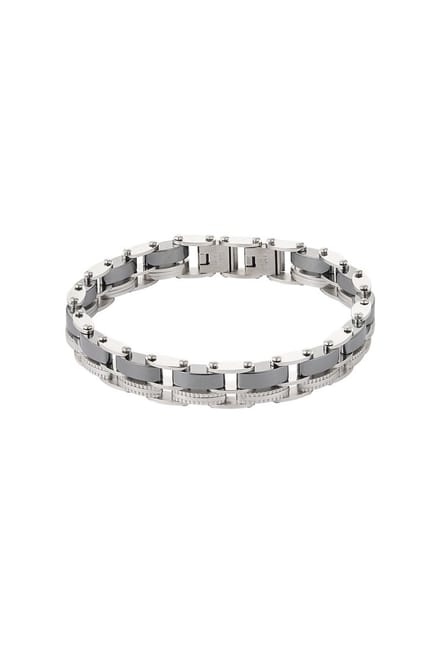 Bijoutheek Armband (Sieraad) Heren Dubbele Schakel Zilver
