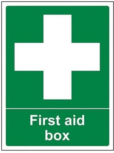 Eerste Aiders Sign - 150mm x 200mm - Zelfklevend Vinyl EHBO-bord