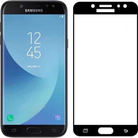 5D Full Cover 9H Full Glue Glass Screen Protector for Galaxy J7 2017 _ Black