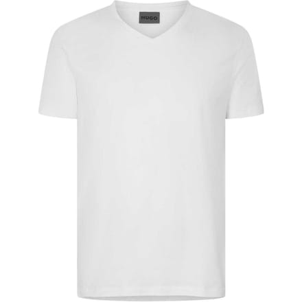 Hugo Heren effen V-hals T-shirt (Wit)