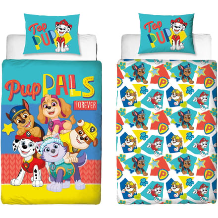Paw Patrol Dekbedovertrek - 140 x 200 cm - Polyester - Bijpassend kussensloop 60 x 70 cm