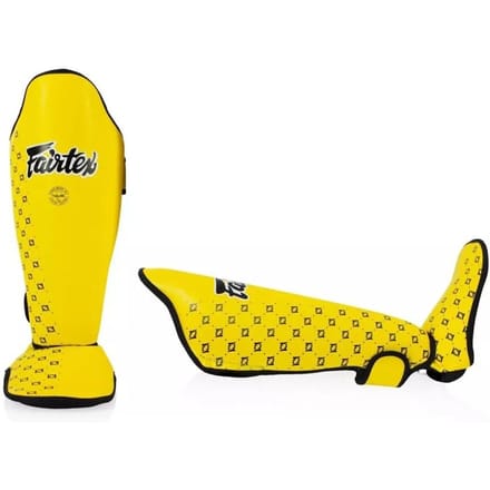 Fairtex SP5 Competition Scheenbeschermers – Maat M – Geel – Kickboksen, Muay Thai & MMA