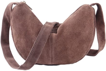 Giuliano lederen schoudetas Aria - Dames - Suede - Made in Italy - Bruin